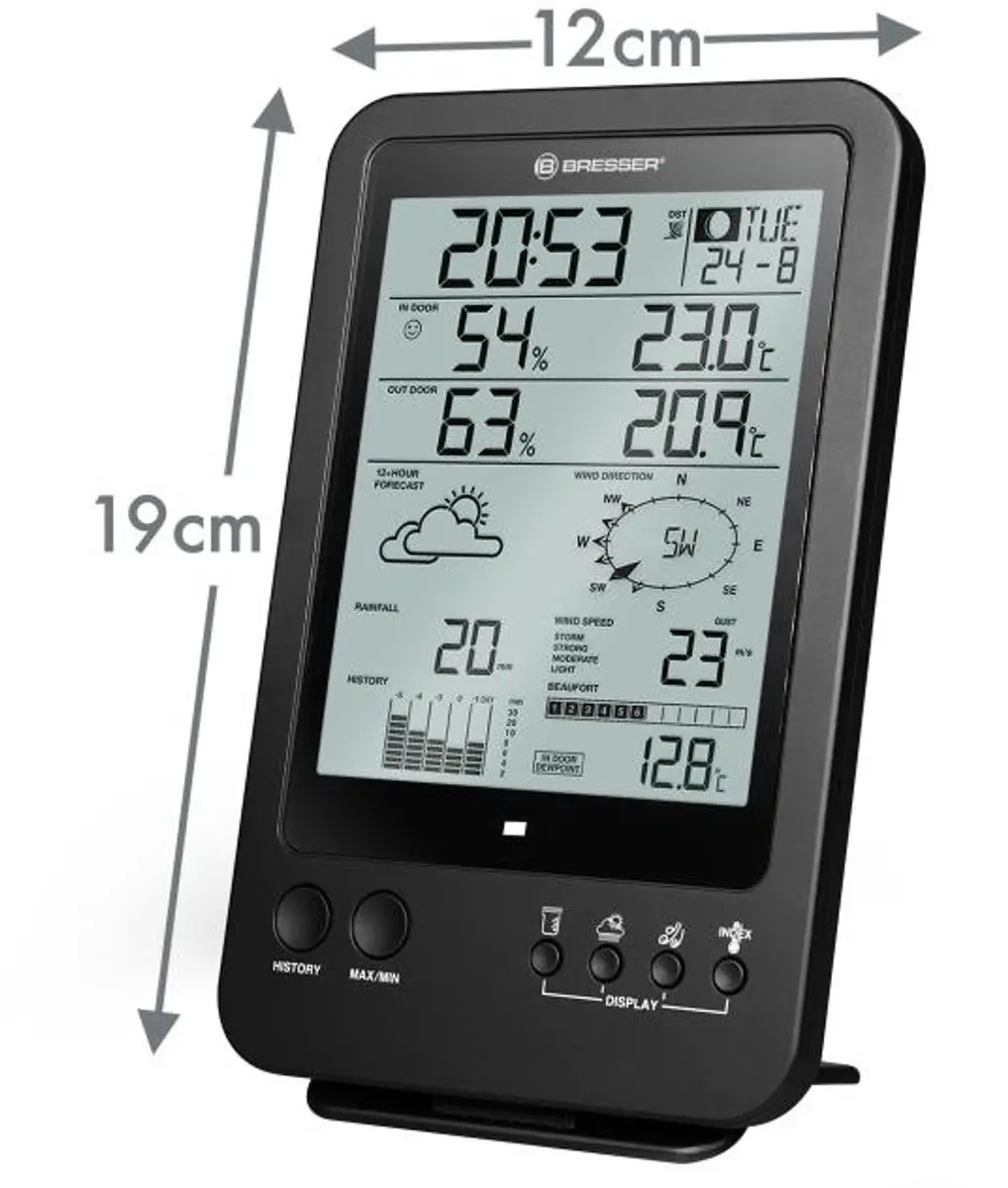Bresser Weerstation 7002510 Basisstation - 5-in-1 - Zwart