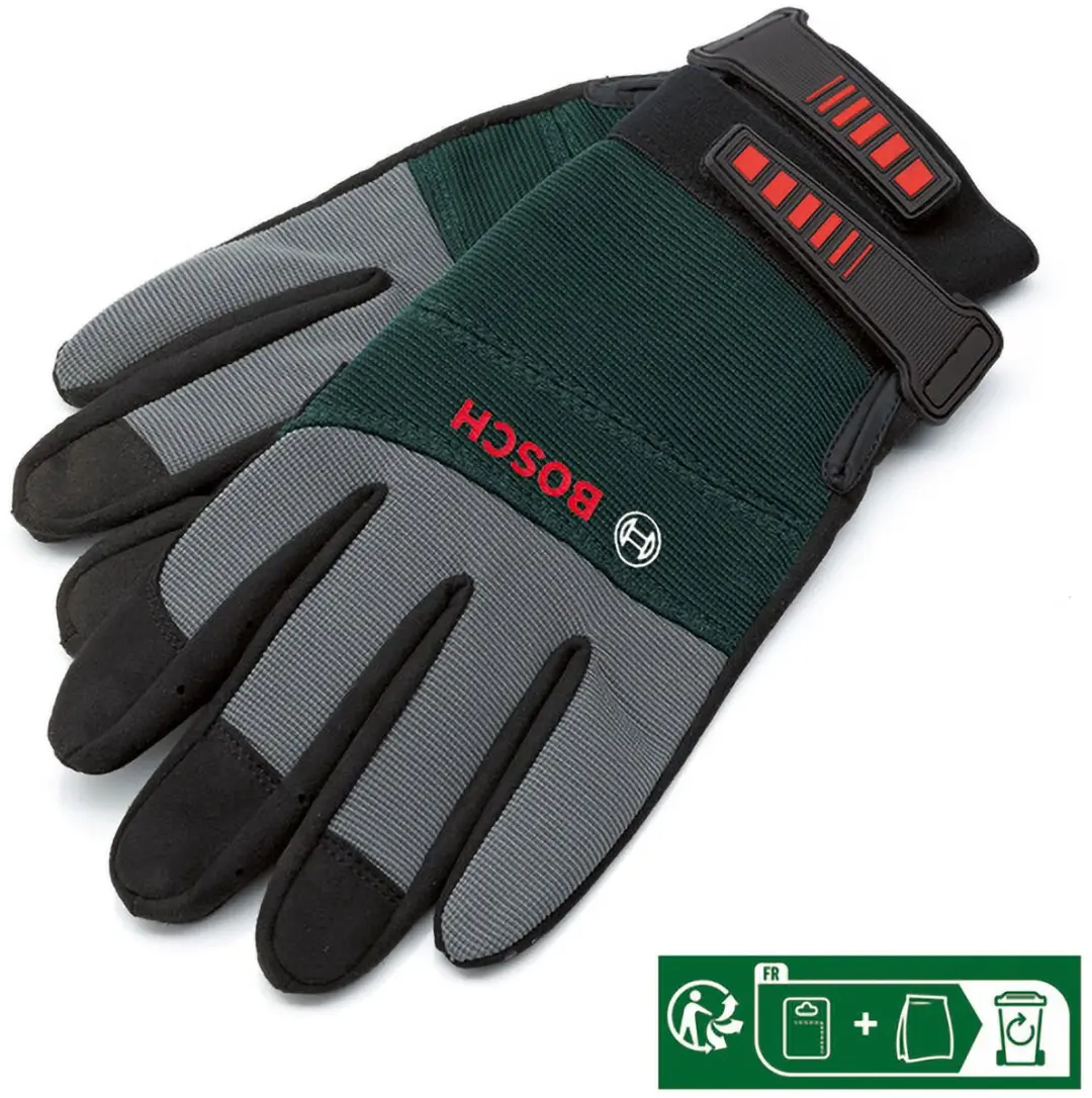 Bosch Tuinhandschoenen L - Donkergroen/Zilver/Zwart