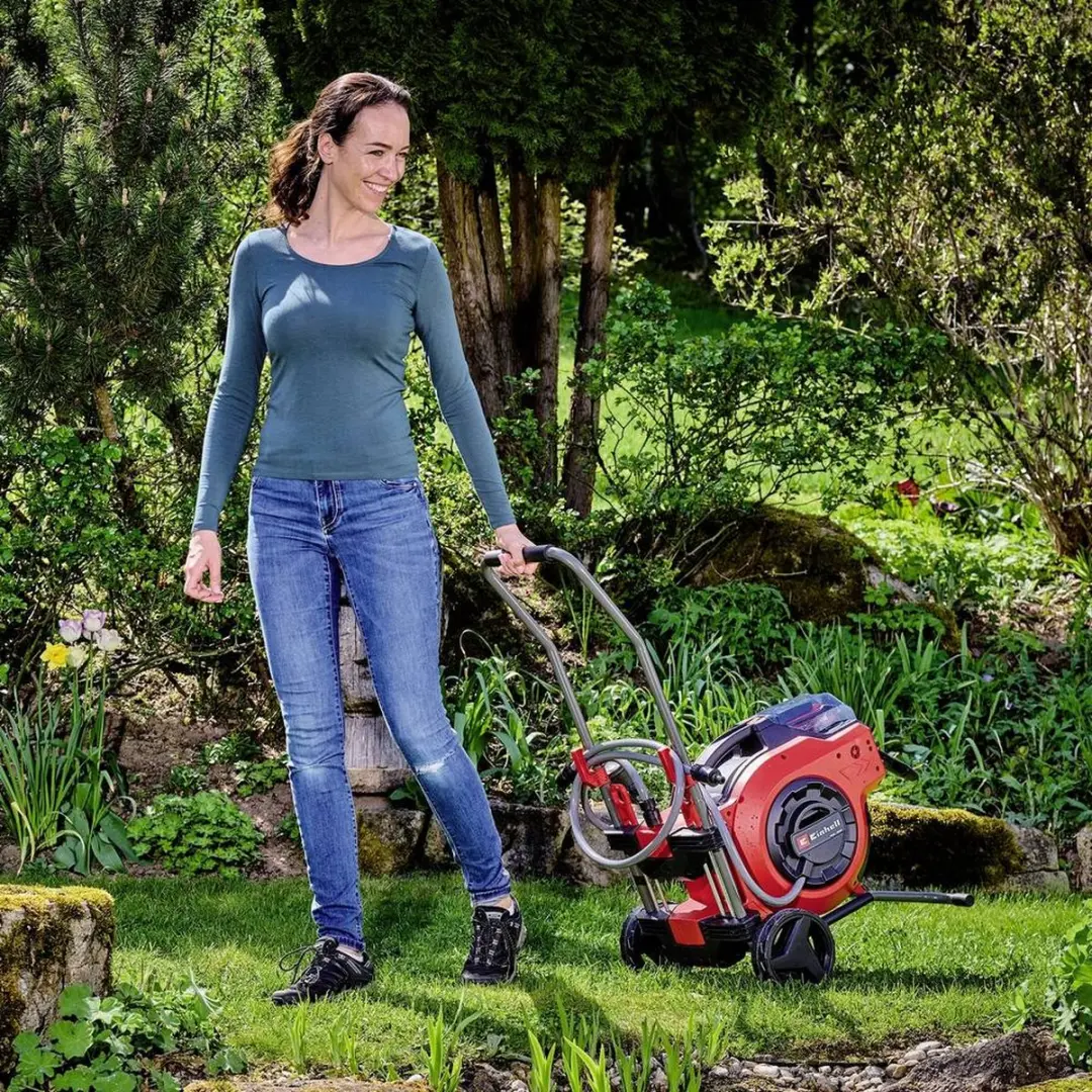 Einhell Accu Slanghaspel GE-HR 18/30 Li Solo 18V - 30m Rood/Zwart - afbeelding 6 van 6