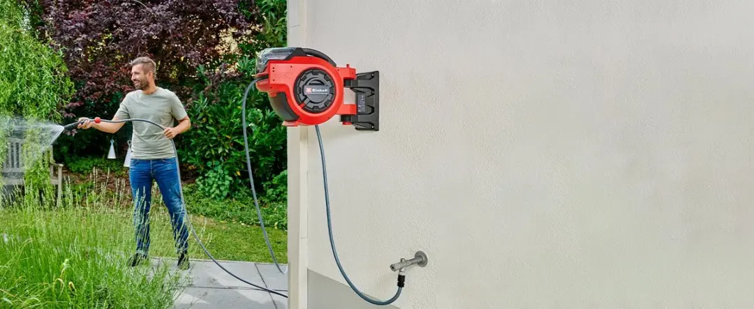 Einhell Accu Slanghaspel GE-HR 18/30 Li Solo 18V - 30m Rood/Zwart