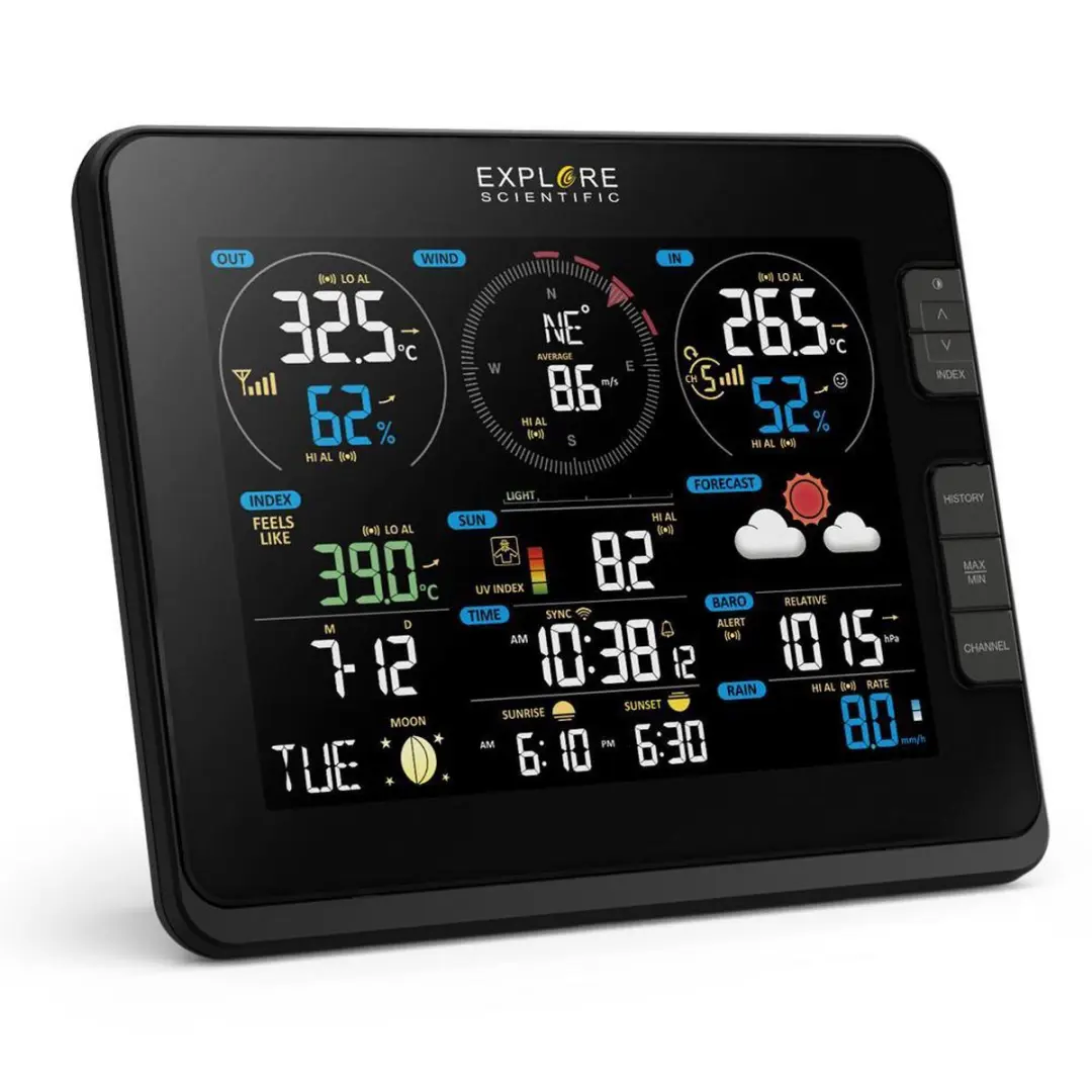 Bresser Profi WLAN 7-in-1 Weerstation - Zwart