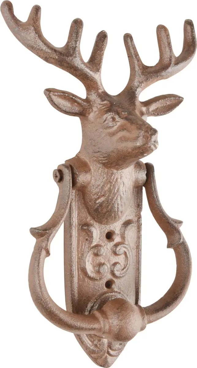Esschert Design Deurklopper Hert - Gietijzer - 22cm