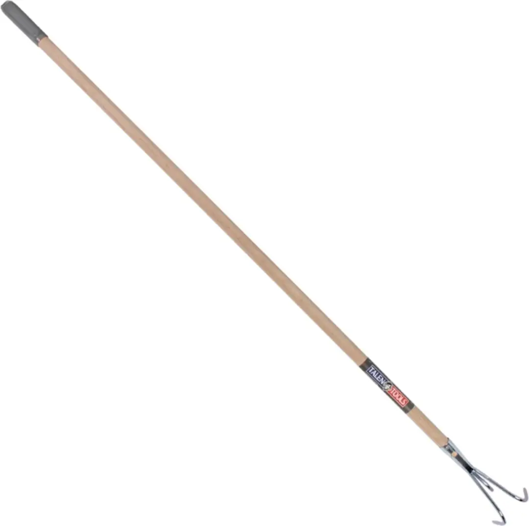Talen Tools Tuinkrabber Verzinkt 3 Tanden - Essenhouten Steel 140cm