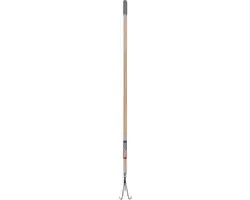 Talen Tools Tuinkrabber Verzinkt 3 Tanden - Essenhouten Steel 140cm