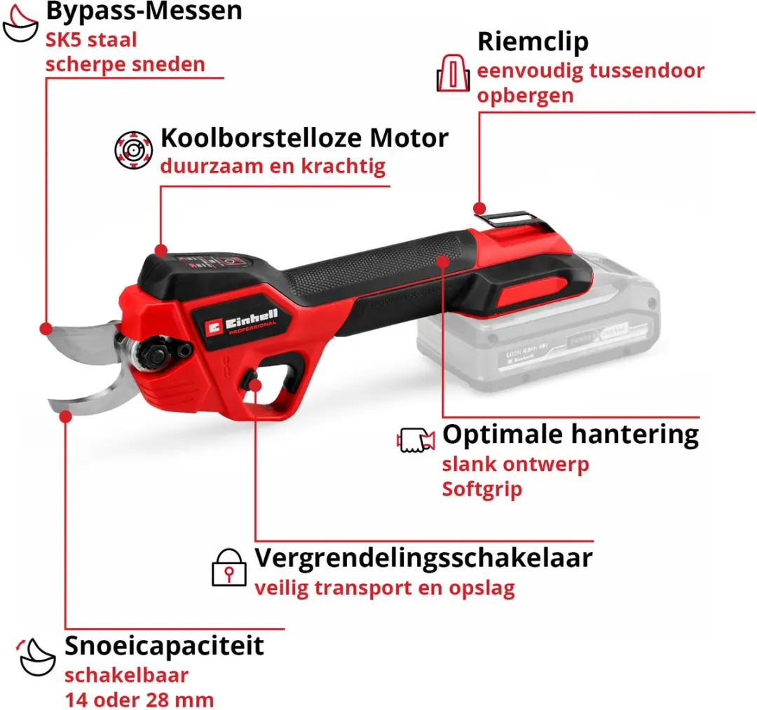 Einhell Professional Accu Takkenschaar GP-LS 18/28 Li Solo - 18V - Takdikte 28mm