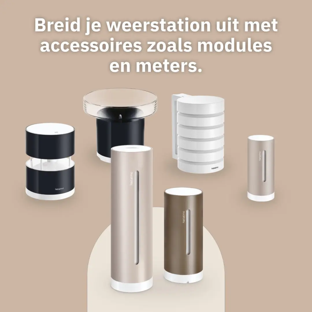 Netatmo Slim Weerstation Original CO2 & Geluidsmeter - Sand