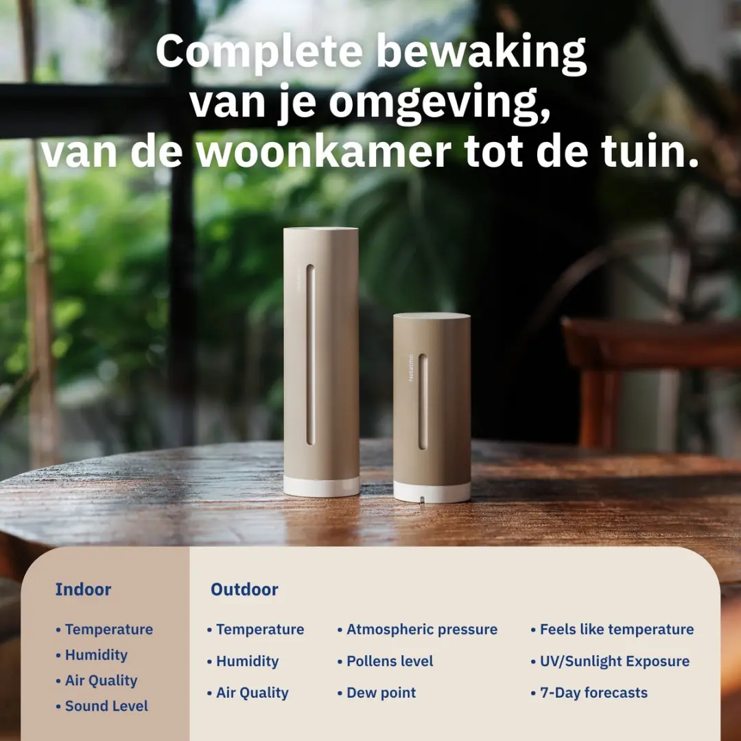 Netatmo Slim Weerstation Original CO2 & Geluidsmeter - Sand