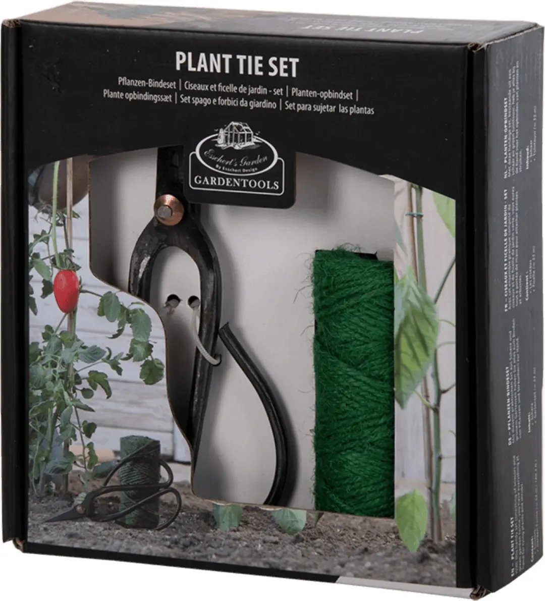 Esschert Design Geschenkset Schaar & Tuintouw - Groen