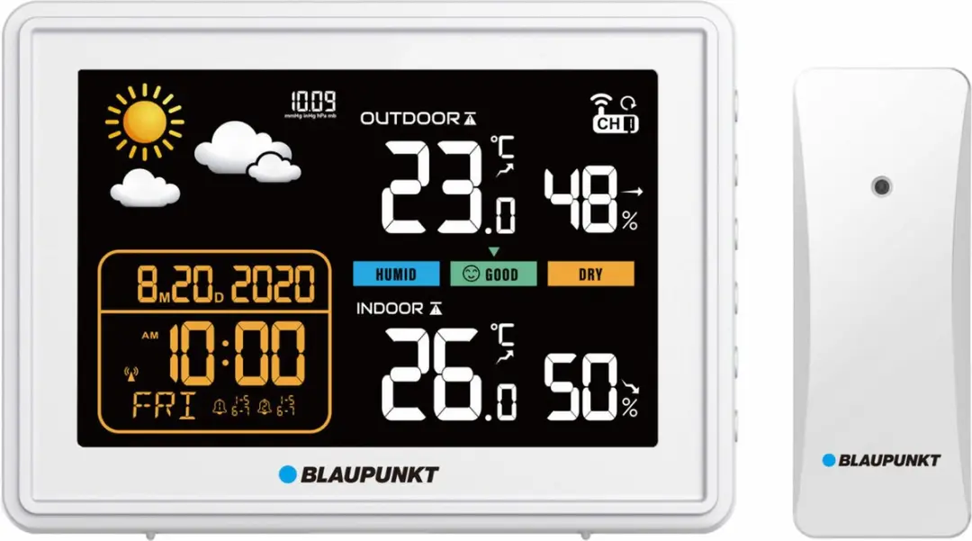 Blaupunkt Weerstation met Hygrometer en Luchtdruk