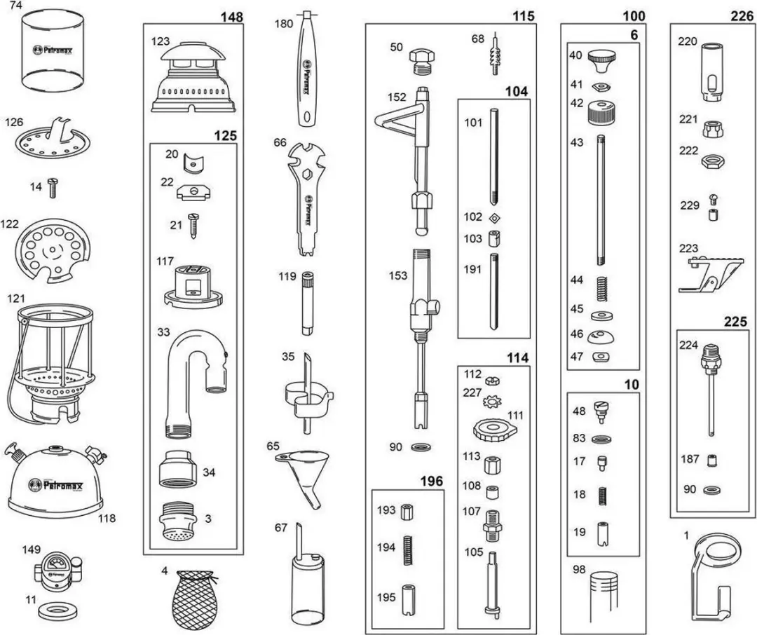 Petromax HK500 Petroleumvergasserlamp - Messing