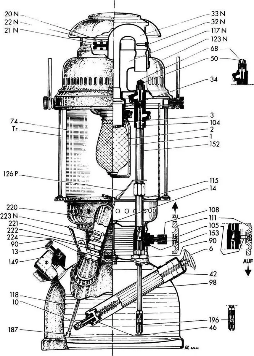 Petromax HK500 Petroleumvergasserlamp - Messing