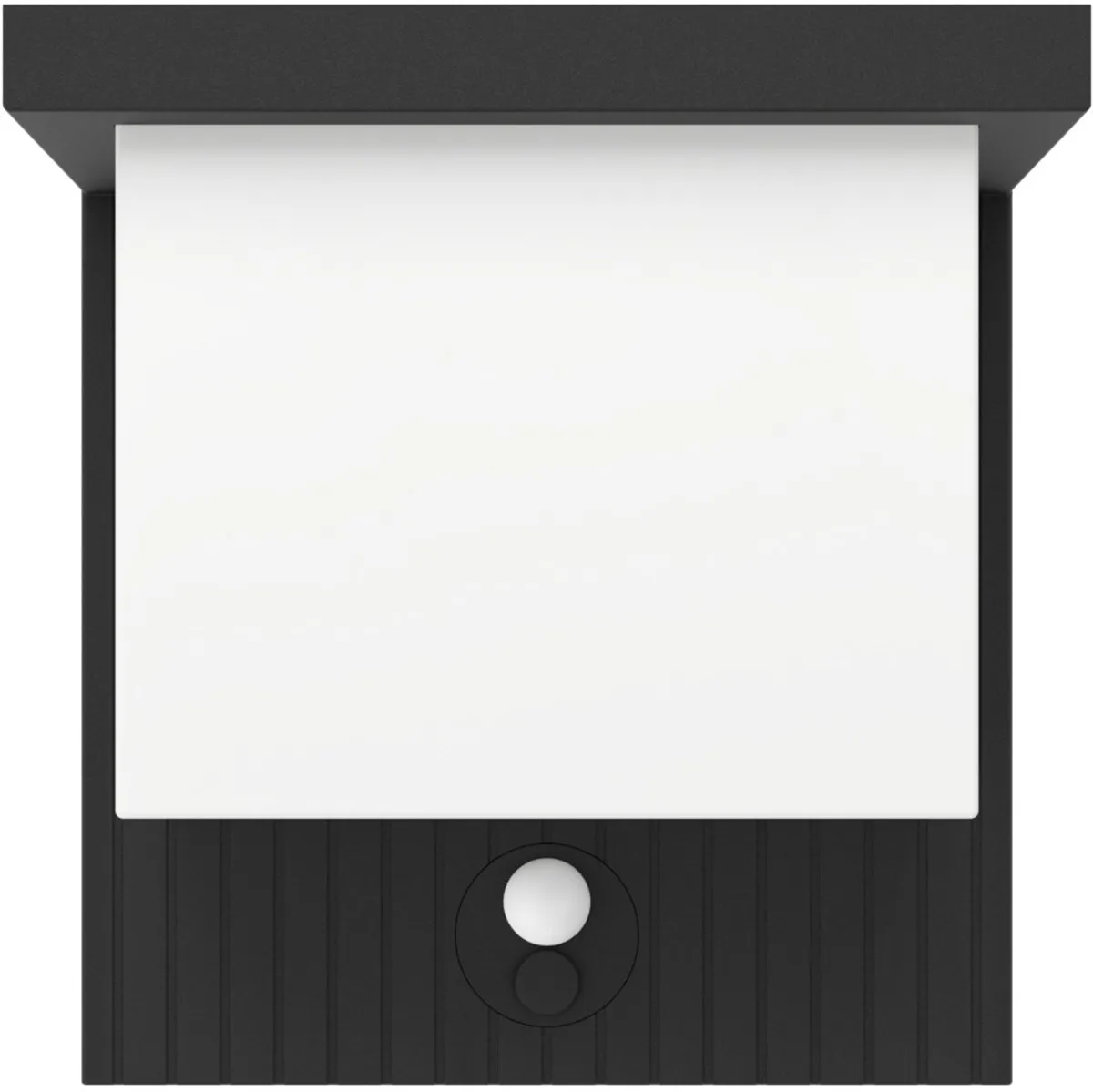 Eglo Frigento Solar Wandlamp Sensor - Oplaadbaar - Zwart/Melkkleurig