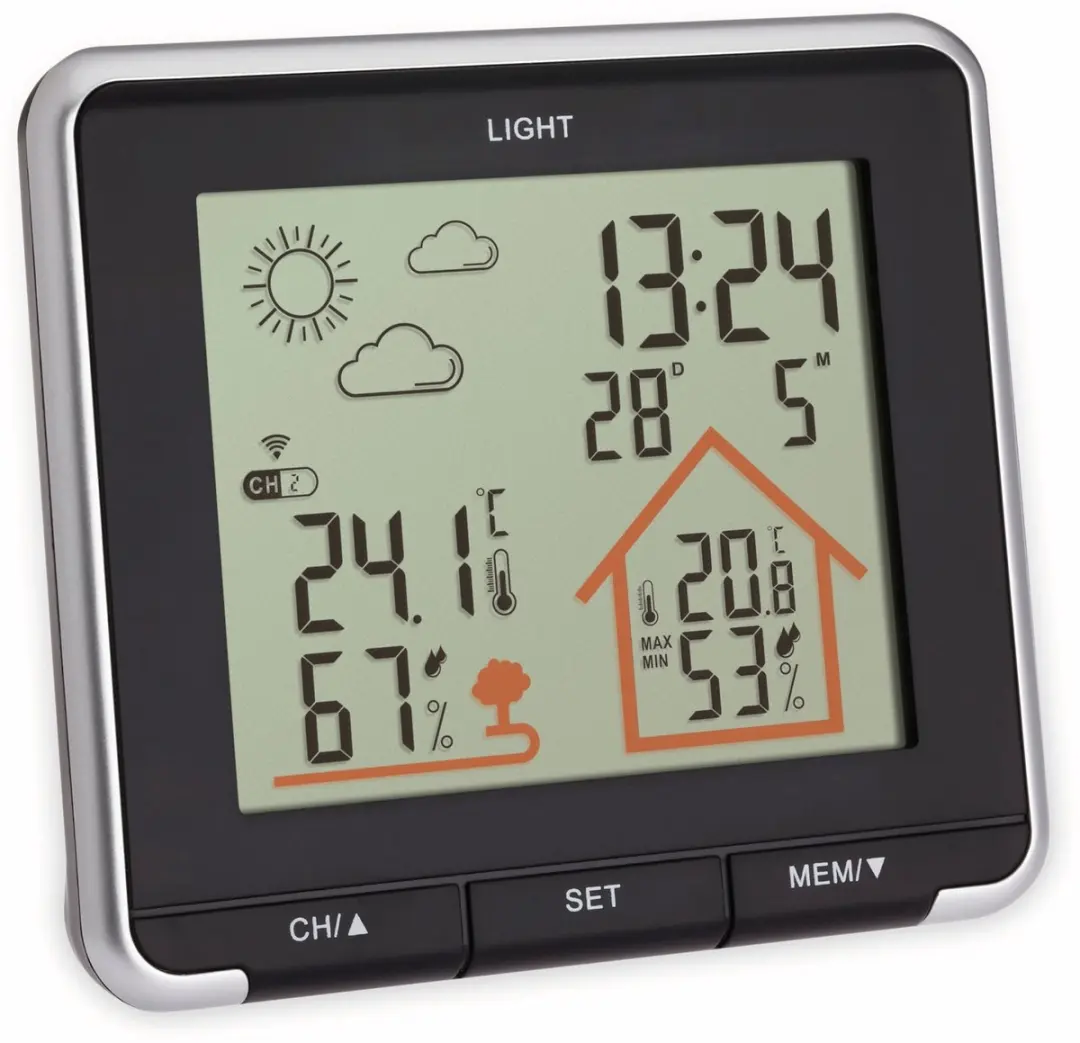 TFA Dostmann 35.1153.01 Horloge met Thermo-Hygrozender