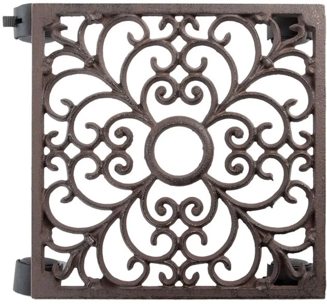 Esschert Design Plantentrolley Vierkant - 28x28cm - Gietijzer - Bruin