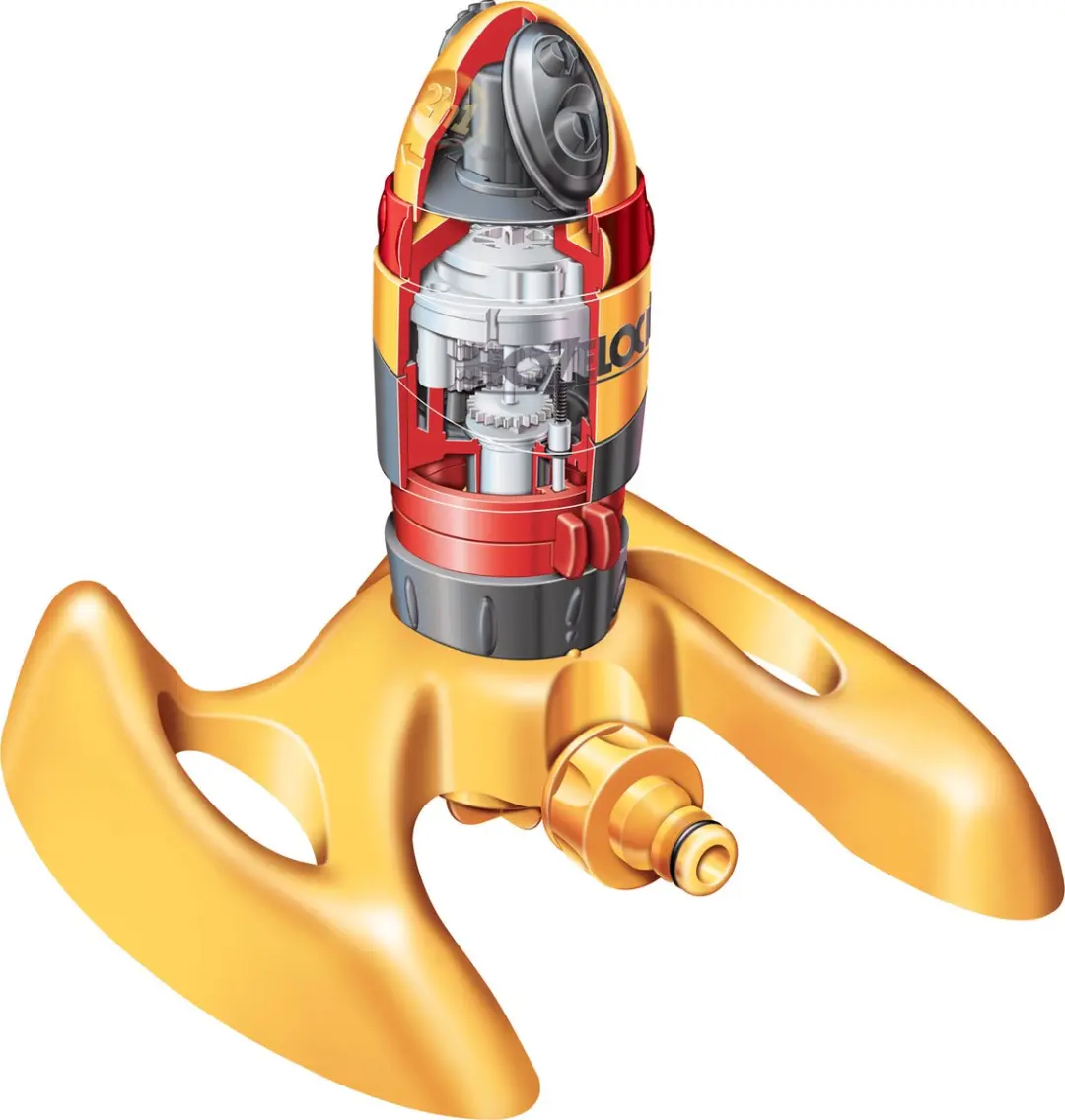Hozelock Turbine Cirkelsproeier PRO 2 in 1 op slede 314m²