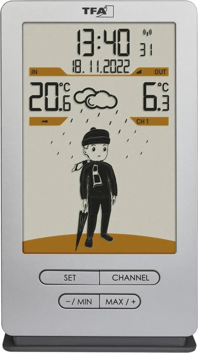 TFA Dostmann Weather Jack 35.1166.54 Draadloos Weerstation - Zilver