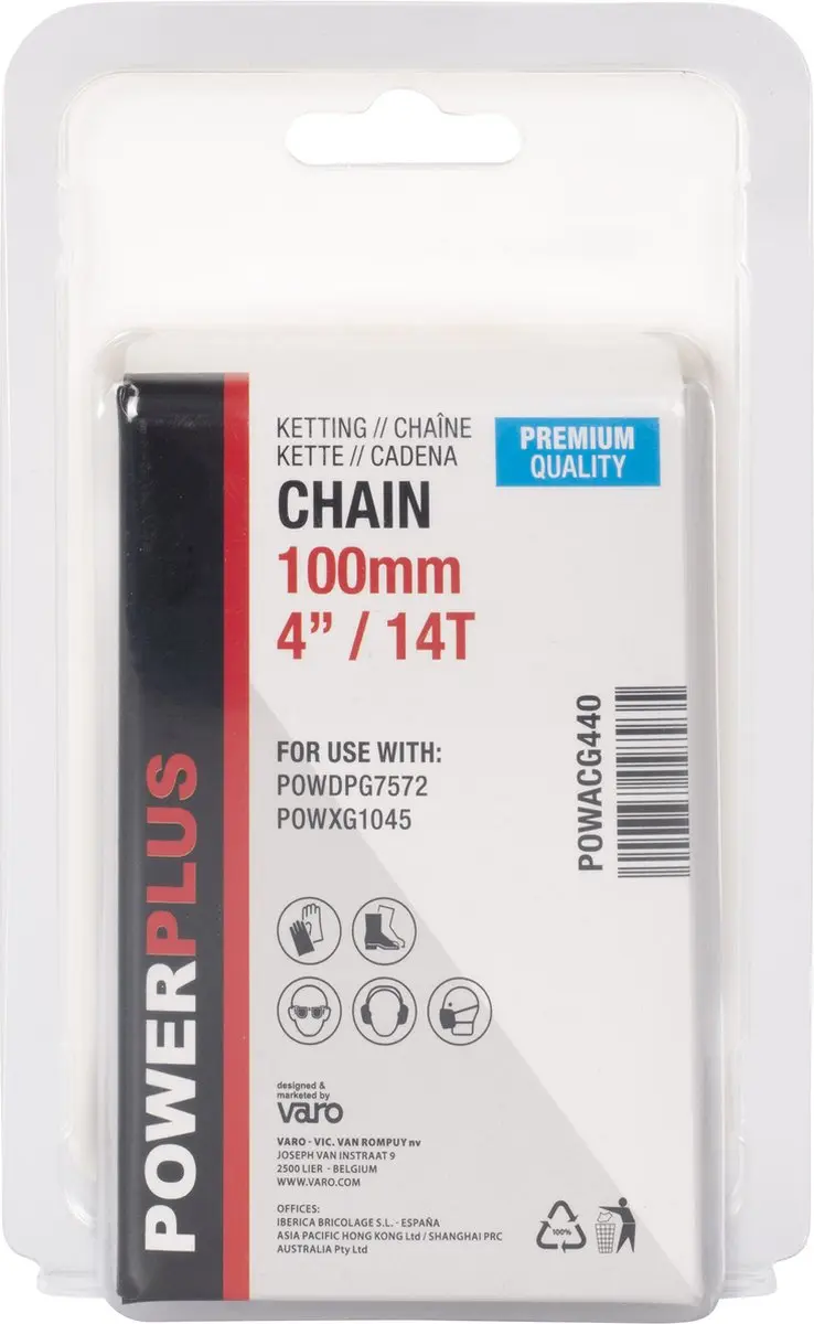 Powerplus POWACG440 Kettingzaagketting 100mm - 28 Schakels
