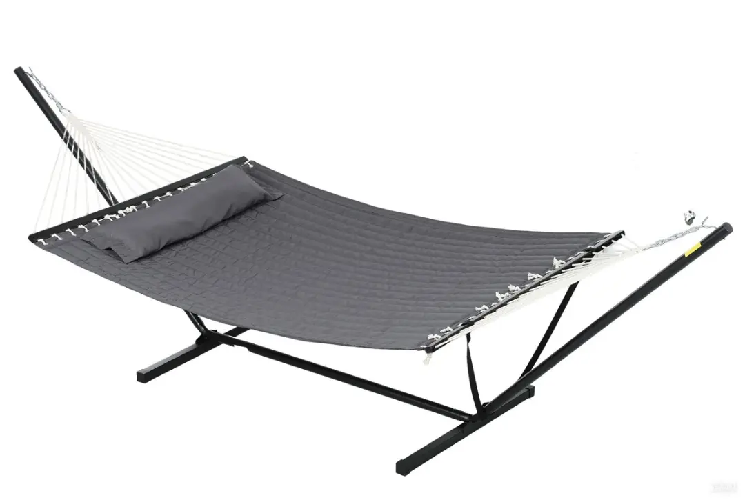 Outsunny Hangmat Donkergrijs 368x140cm