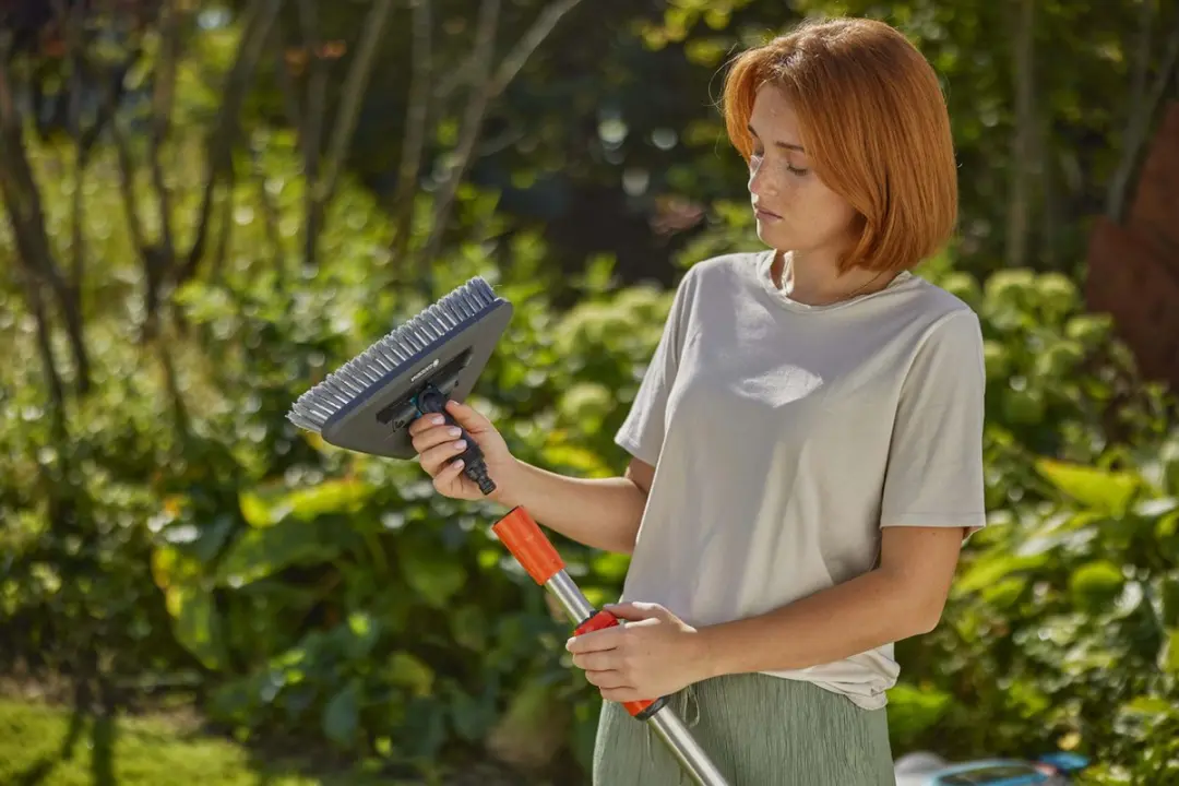 Gardena Cleansystem Steelborstel Soft Flex - Donkergrijs