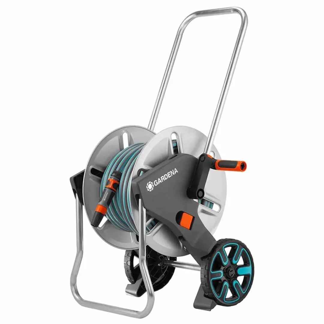 Gardena AquaRoll M Metalen Kar 25m - 15mm Slang - Zilver