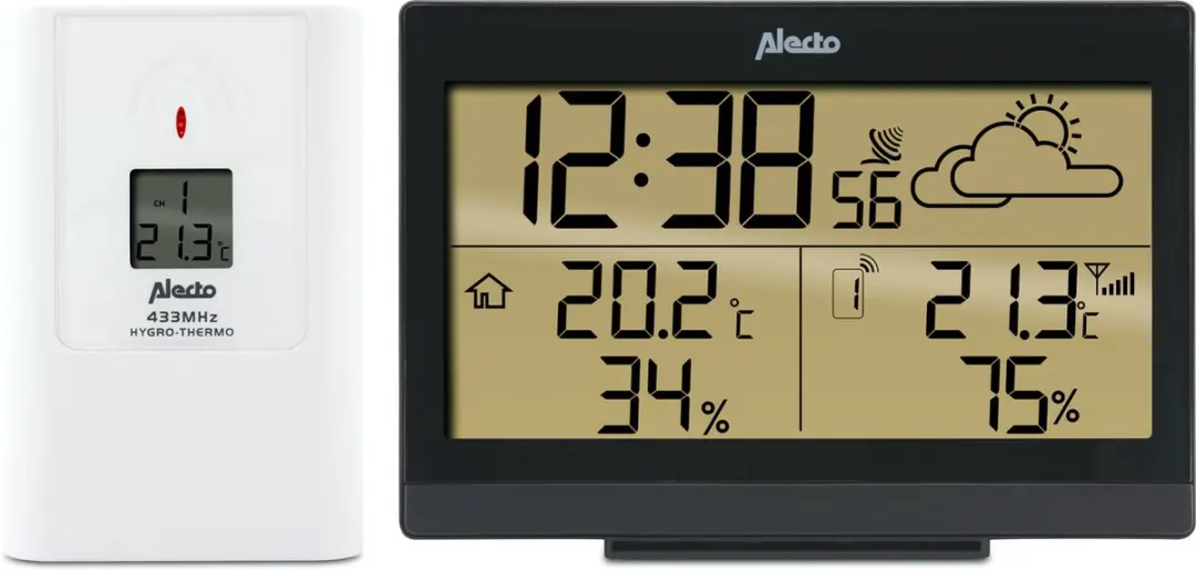 Alecto WS-2300 Professioneel Weerstation - Draadloze Buitensensor - Zwart - afbeelding 6 van 6