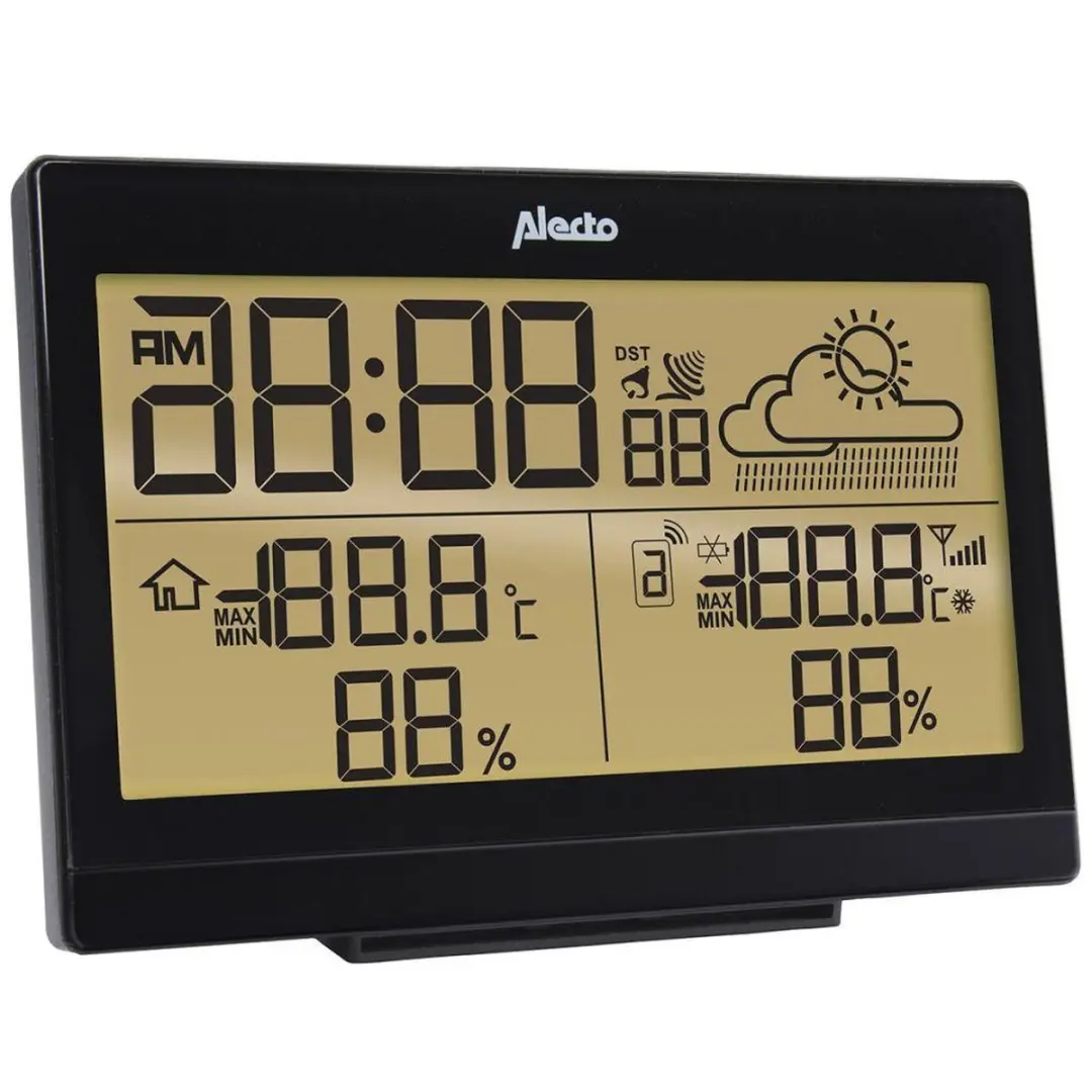 Alecto WS-2300 Professioneel Weerstation - Draadloze Buitensensor - Zwart