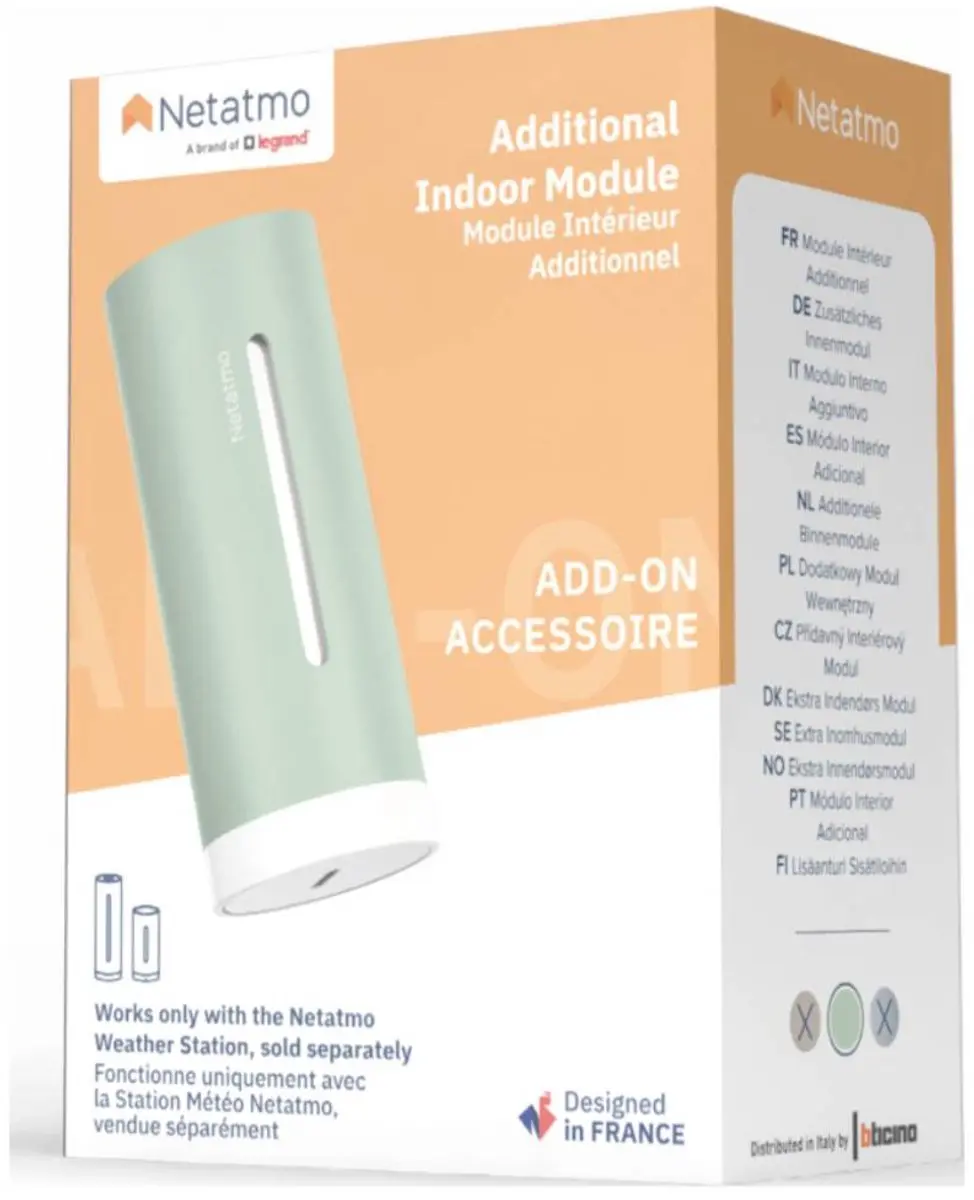 Netatmo Slimme Binnenmodule 2e Generatie - CO2 Meter & Hygrometer - Mint