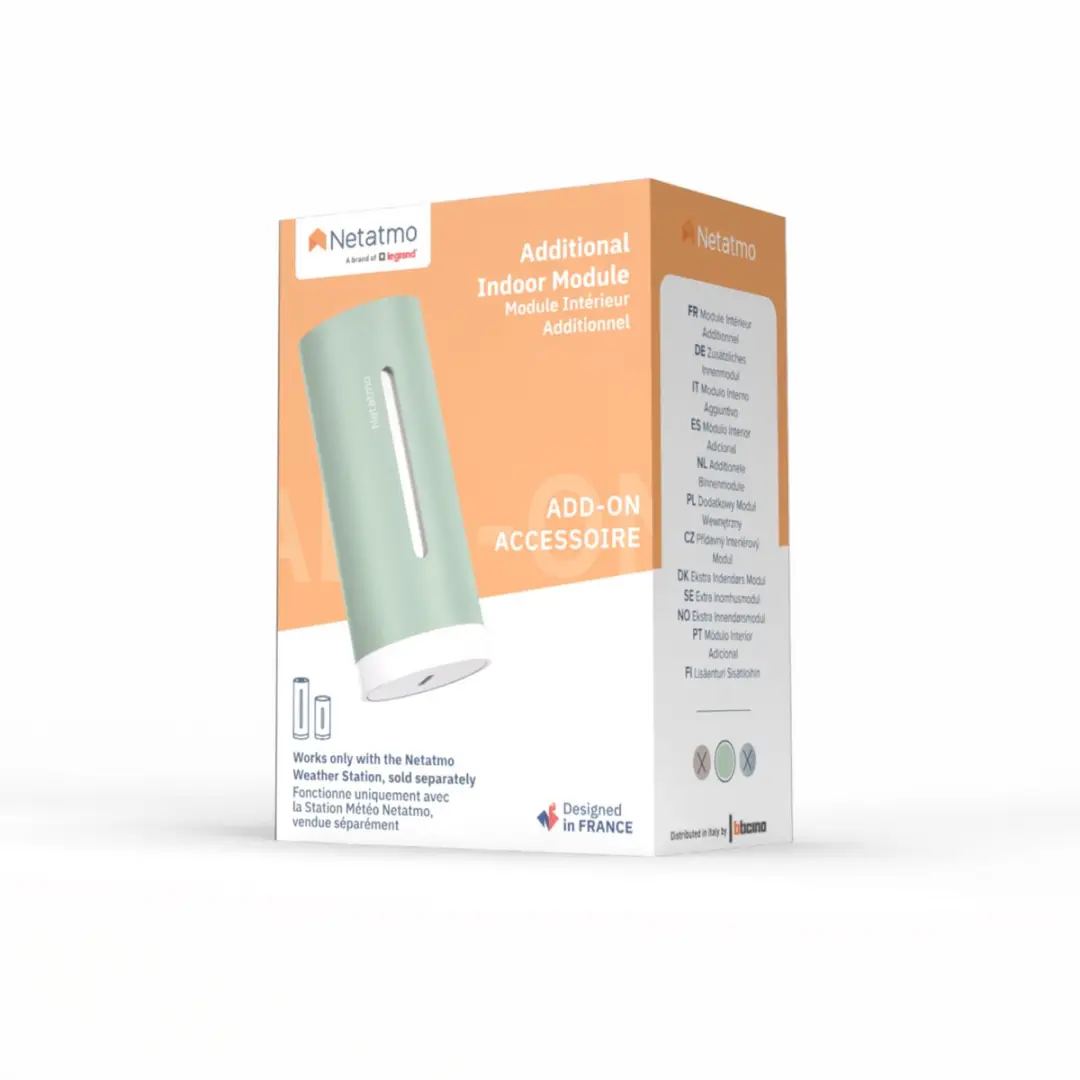 Netatmo Slimme Binnenmodule 2e Generatie - CO2 Meter & Hygrometer - Mint