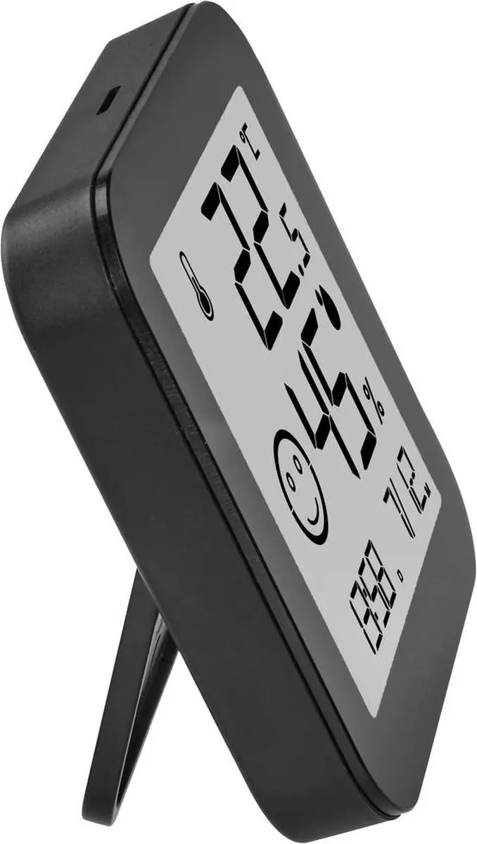TFA Dostmann BLACK & WHITE Thermo- en Hygrometer - Zwart