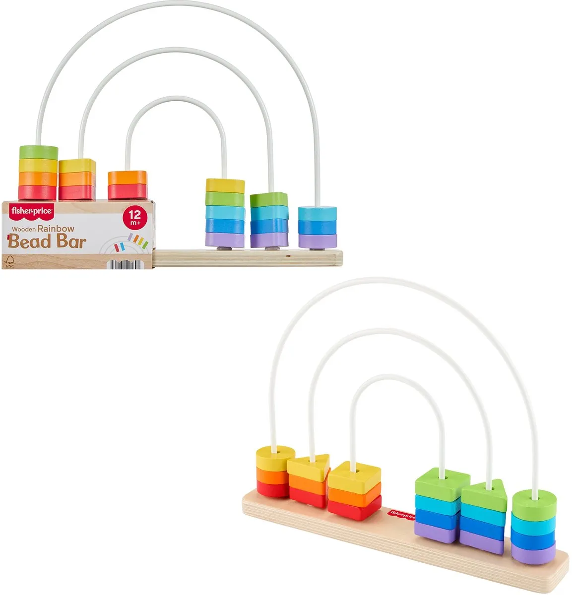Fisher-Price Regenboogkralenrek Houten JFG15 - Meerkleurig