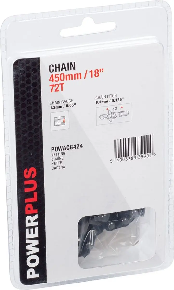 Powerplus Ketting 18" 450mm 72t