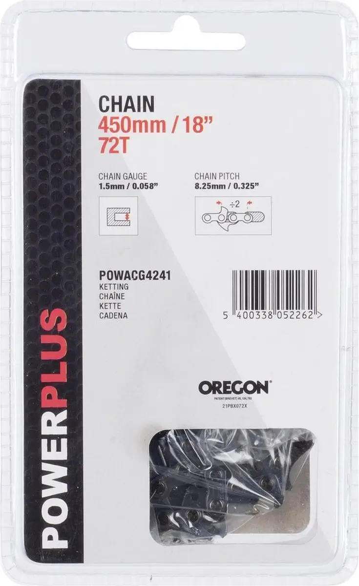 Powerplus Ketting 18" 450mm 72t