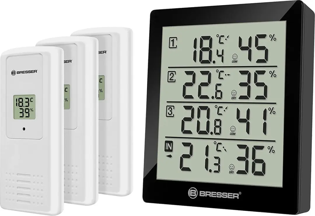 Bresser Temeo Thermo- en Hygrometer Zwart