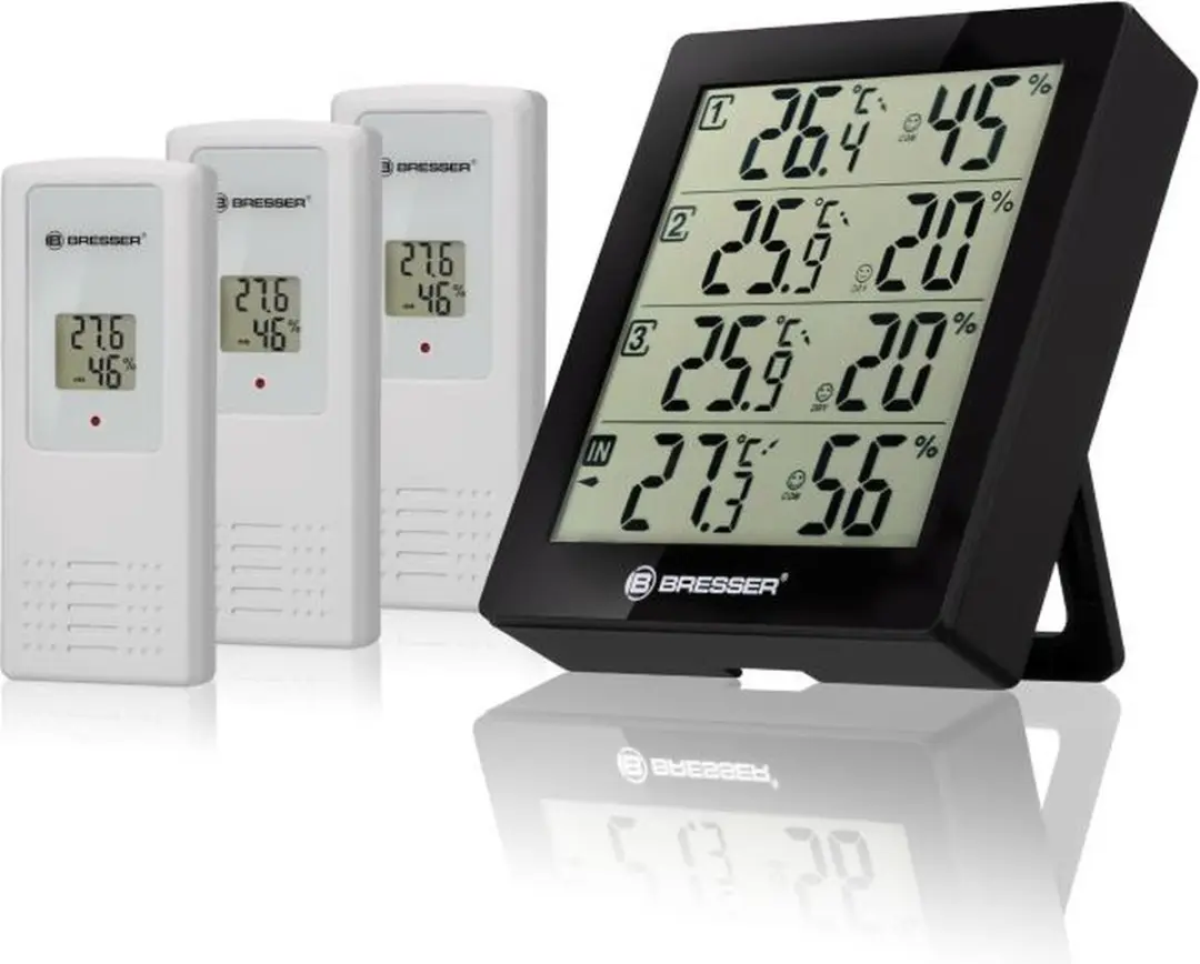 Bresser Temeo Thermo- en Hygrometer Zwart - 3 Sensoren - afbeelding 6 van 6