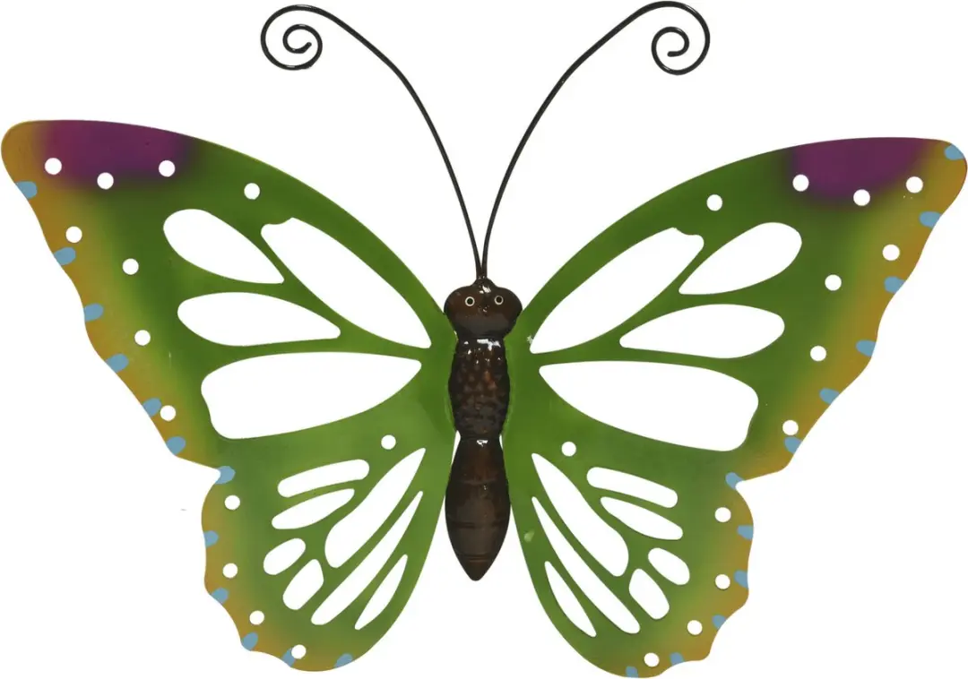 Decoris Grote Muurvlinder Groen 51x38cm