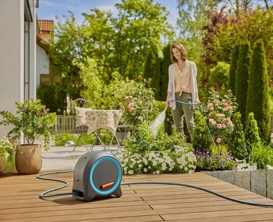 Gardena Dual M/L Slanghaspel 25m - met muurbeugel