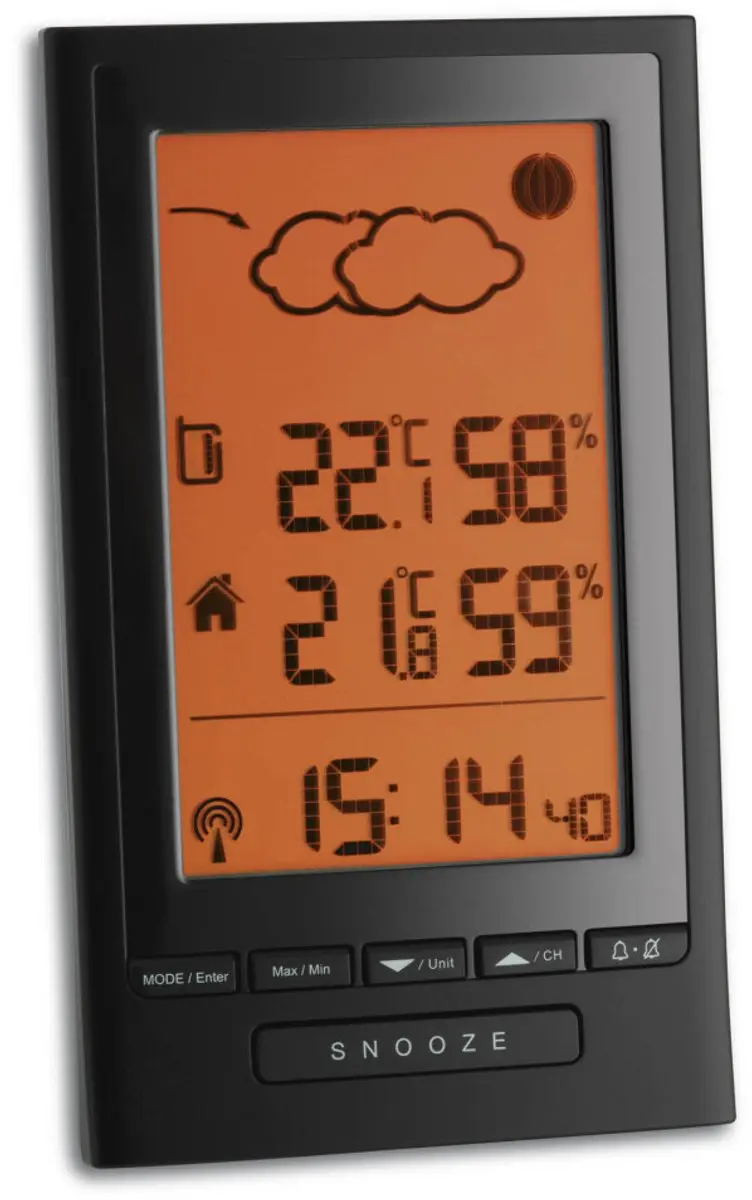 TFA Dostmann Modus Plus 351122 Draadloos Weerstation - 3 Sensoren - Zwart
