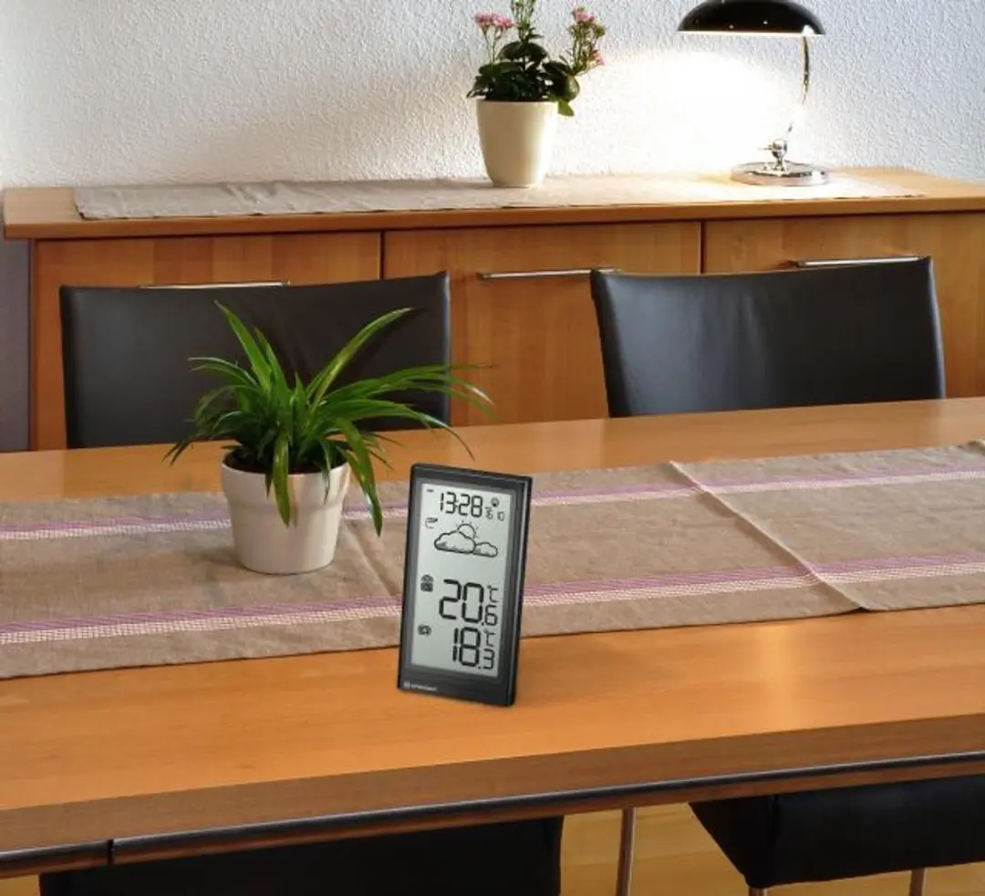 Bresser MeteoTemp Weerstation - Binnen & Buiten - Zwart