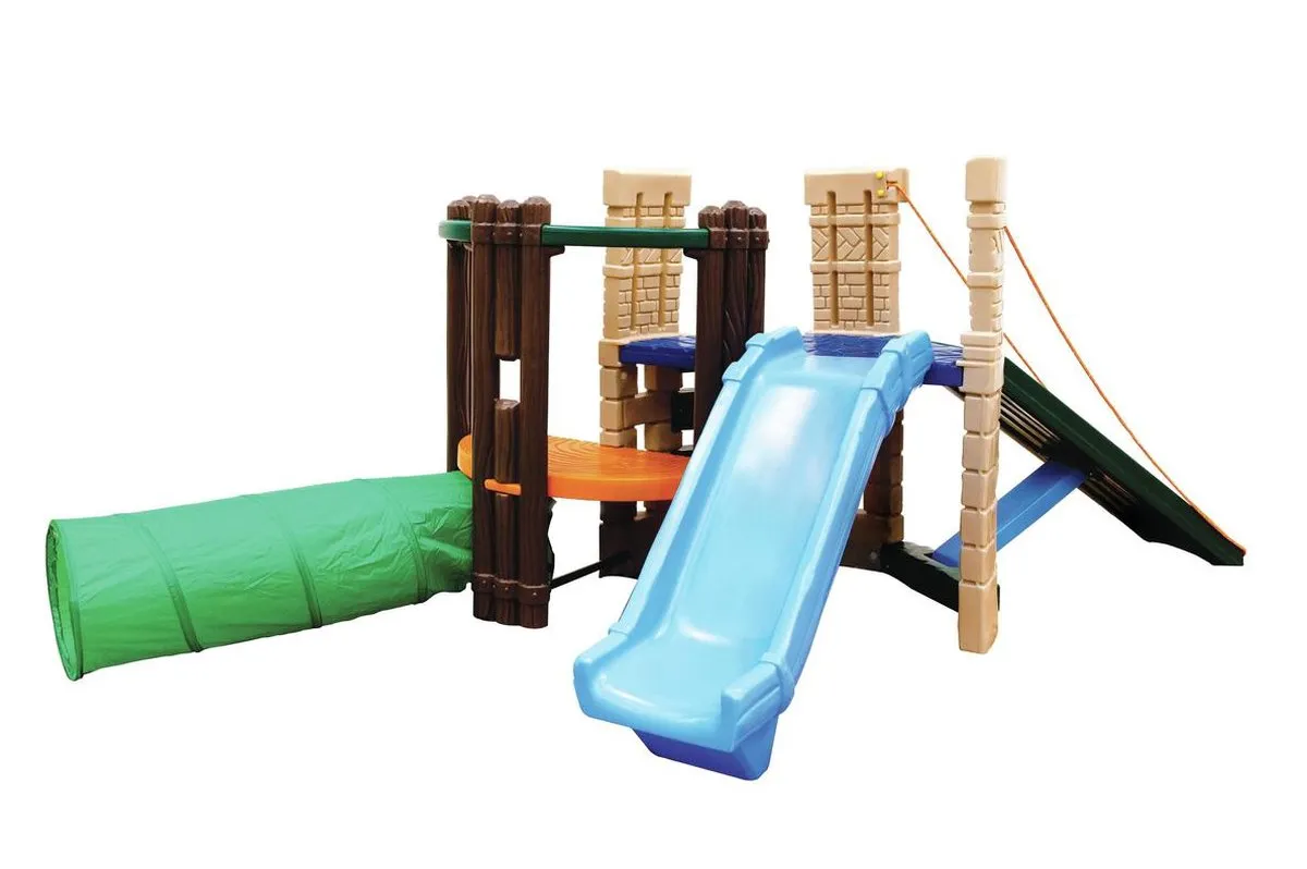 Little Tikes Klimrek met Glijbaan en Speeltunnel 402K00060 - Bruin