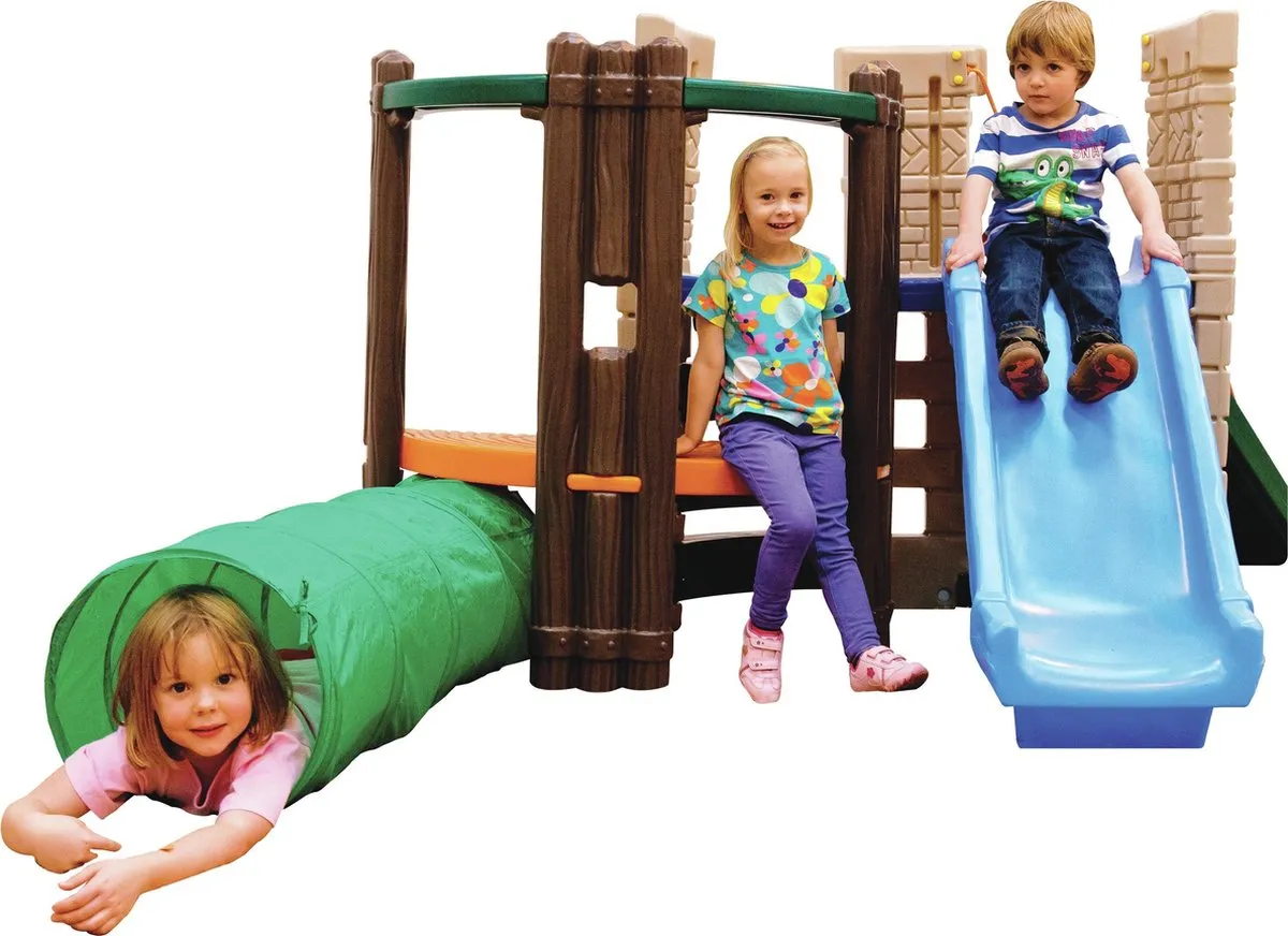 Little Tikes Klimrek met Glijbaan en Speeltunnel 402K00060 - Bruin