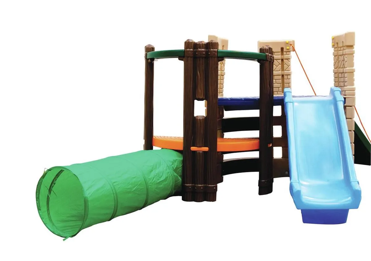 Little Tikes Klimrek met Glijbaan en Speeltunnel 402K00060 - Bruin