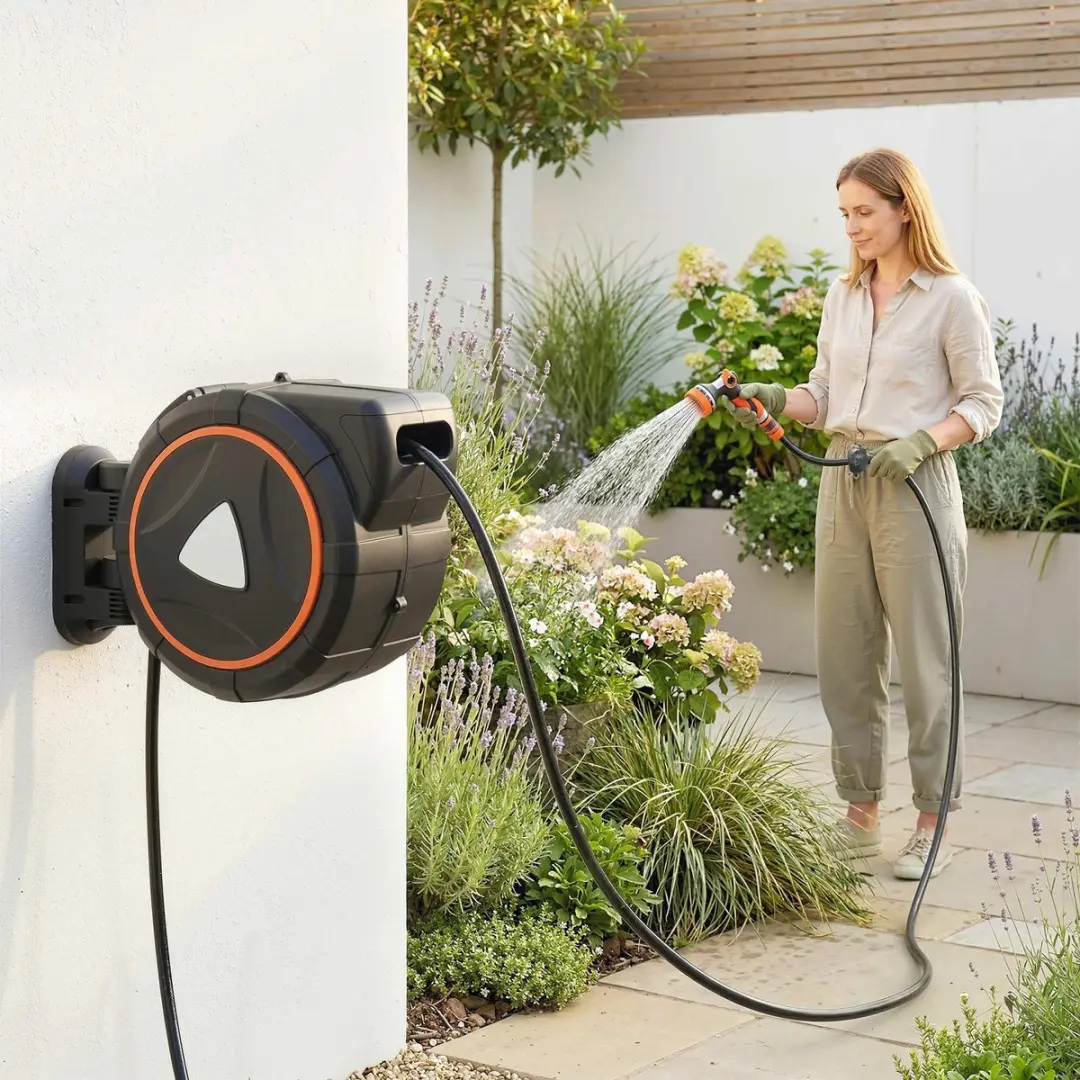 ECTEATOY Tuinslanghaspel 25m - 12 Sproeistanden - Zelfoprollend - afbeelding 6 van 6