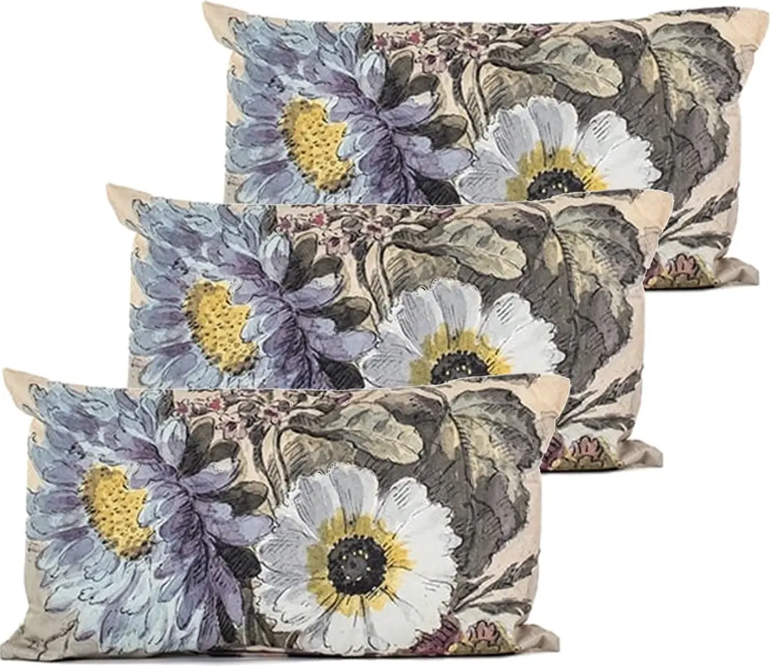 Anna's Collection Buitenkussen Bloem 30x50cm