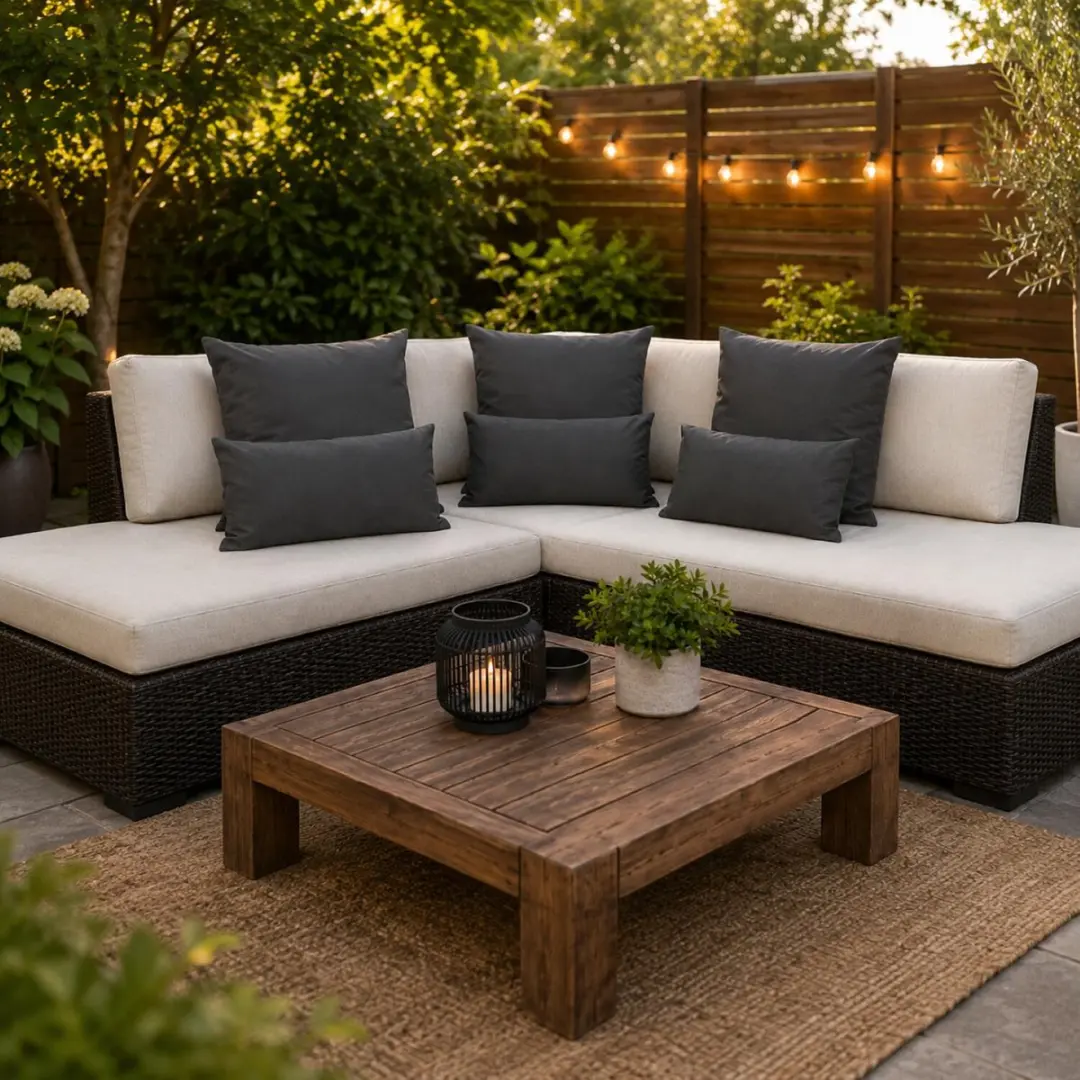 Anna's Collection Bank/Tuin Kussens Set 6-delig - Antraciet - 2 Formaten
