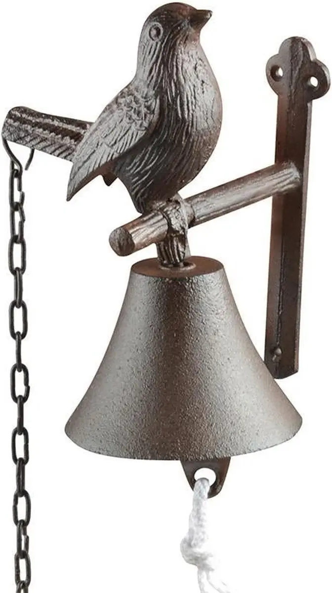 Esschert Design Vogel Deurbel met Trekketting