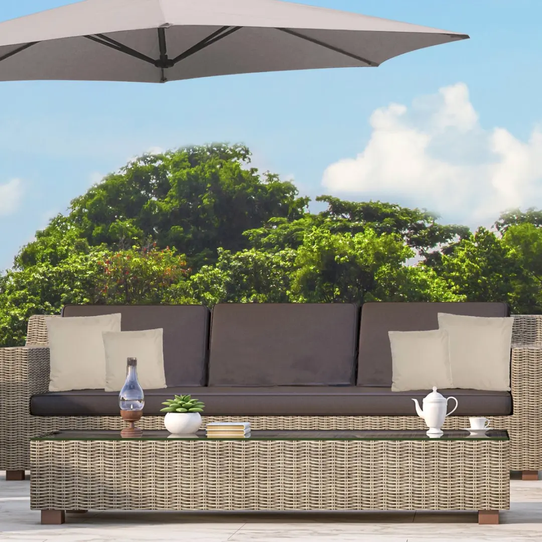 Anna's Collection Bank/Tuin Kussens Set - 4 Stuks Beige
