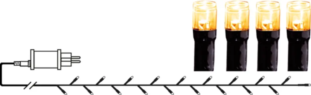 Star Trading 594-18-1-CH Lichtdecoratie Ketting - 80 LED Warm Wit - Zwart