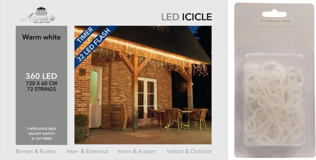 Anna's Collection IJspegelverlichting 360 Warm Wit
