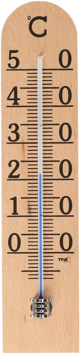TFA Dostmann Binnen Thermometer Analoog Lichtbruin 25x6cm