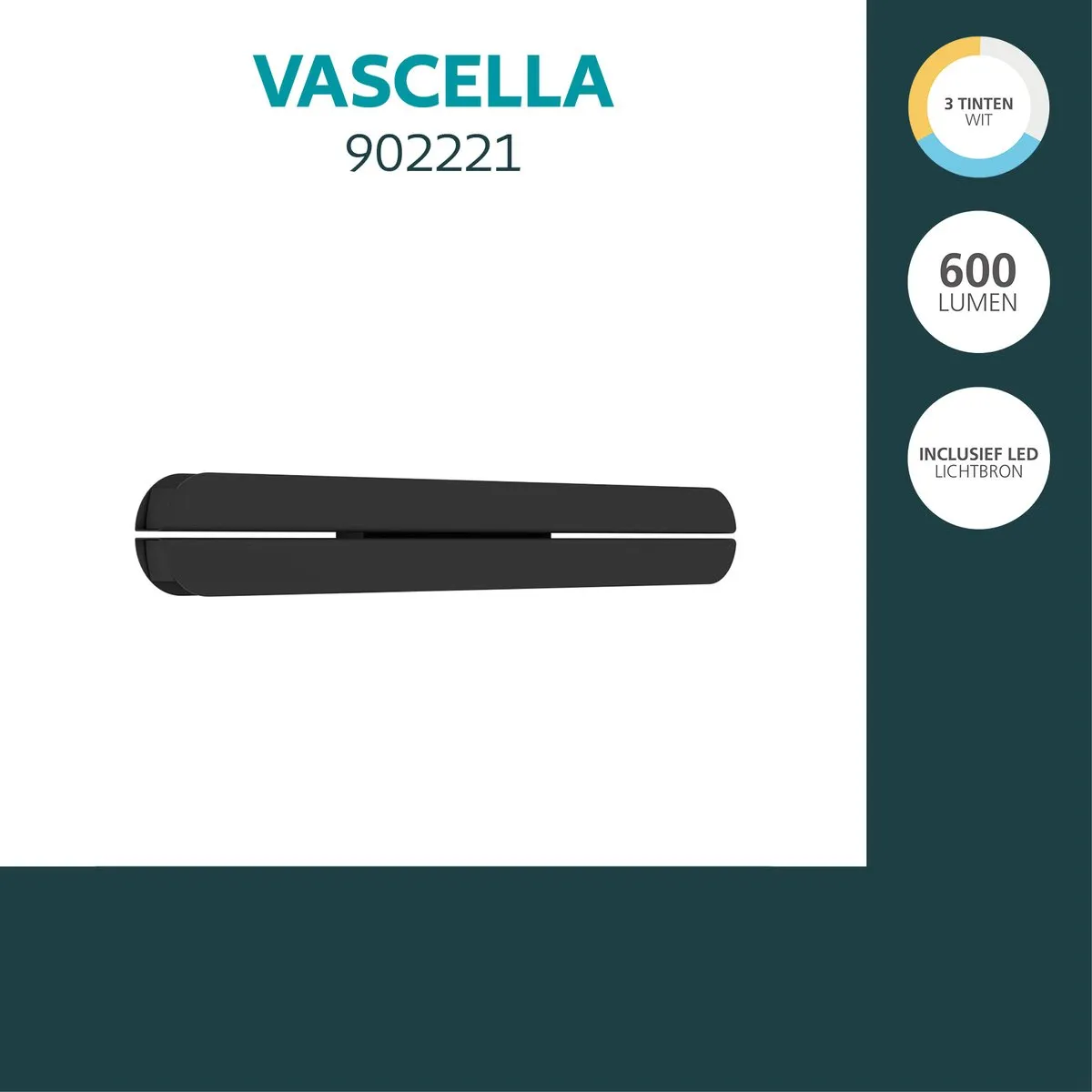 Eglo Vascella Wandlamp Buiten 60cm - Zwart - Instelbaar wit licht